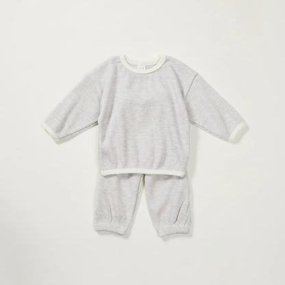 Korean Waffle Suit – Comfy 2-Piece Set