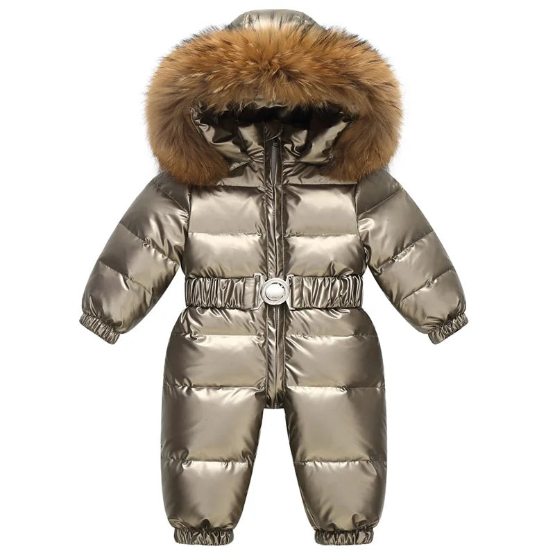 Kids Winter Waterproof Down Snowsuit