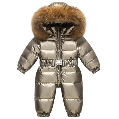 Kids Winter Waterproof Down Snowsuit