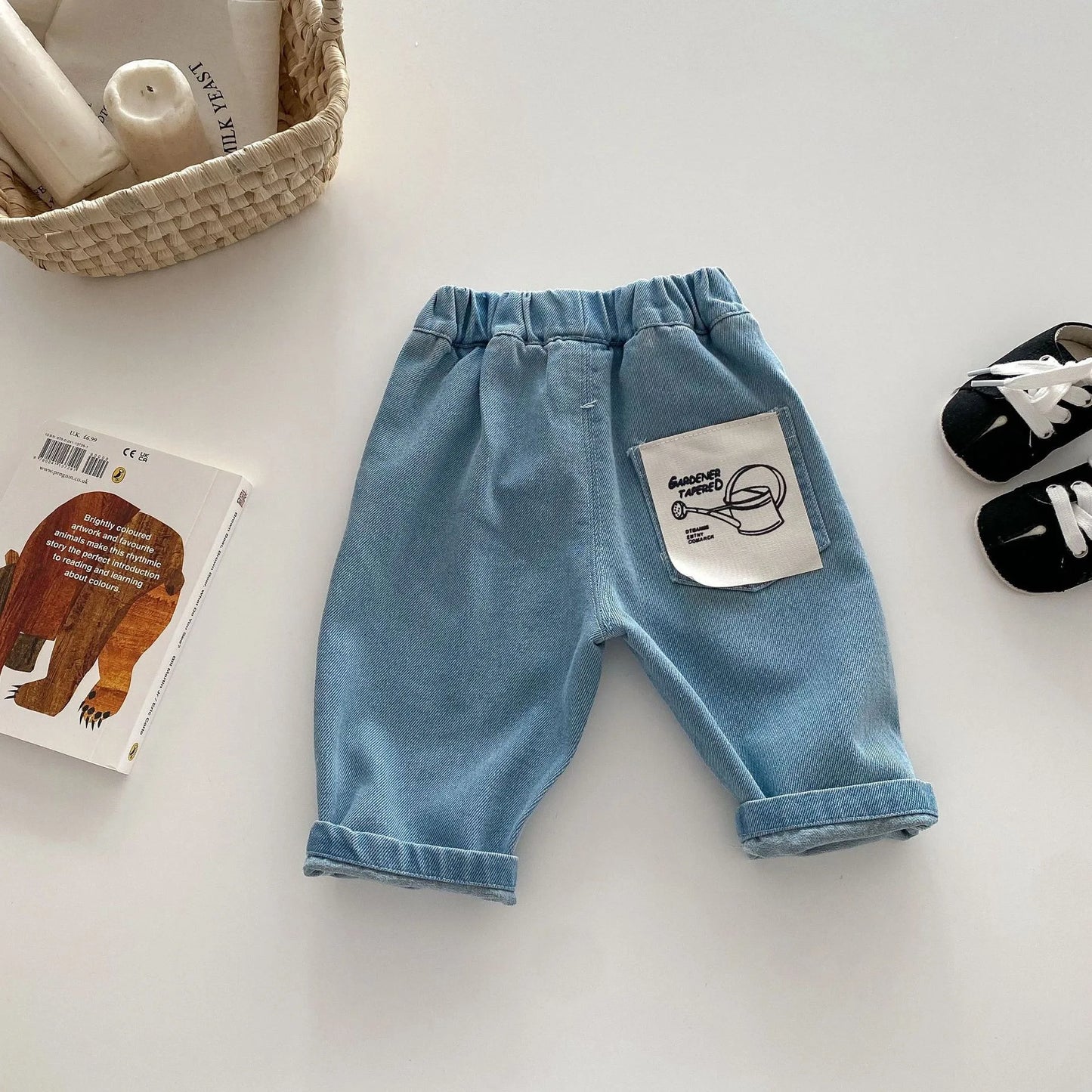Denim Pants – Soft Striped Casual Trousers