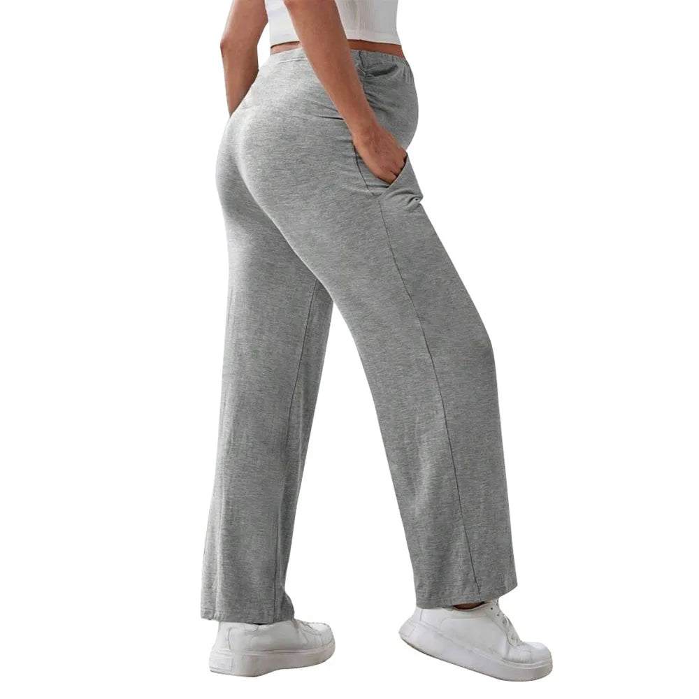 Maternity Wide Leg Pants – Over-Belly Comfort & Style