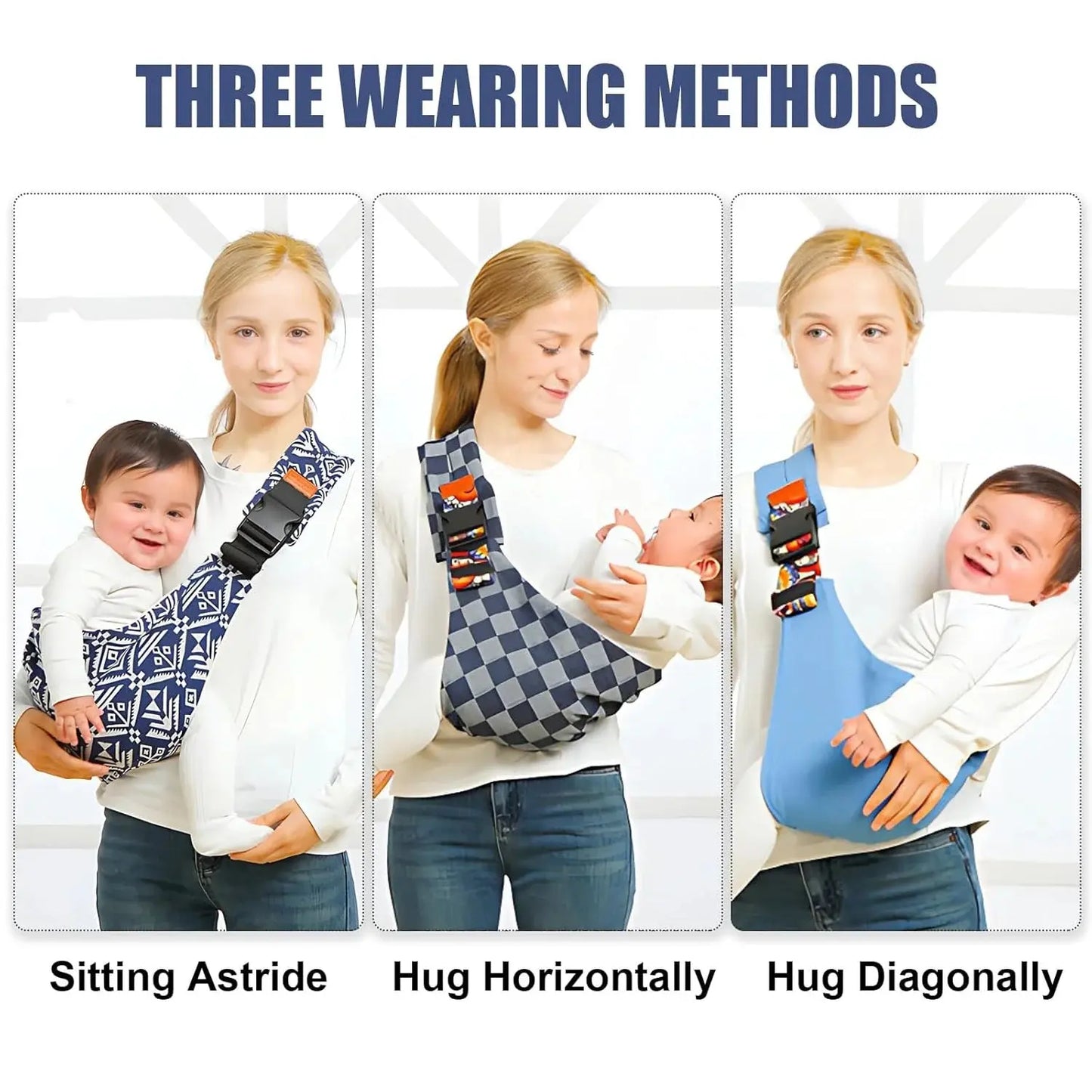 Toddler Sling Carrier with Non-Slip Hip Seat Baby Carrier Side Big Kid Holder Chest Carrying Baby Wrap for 6-48 Months Infants & Baby Bumpers