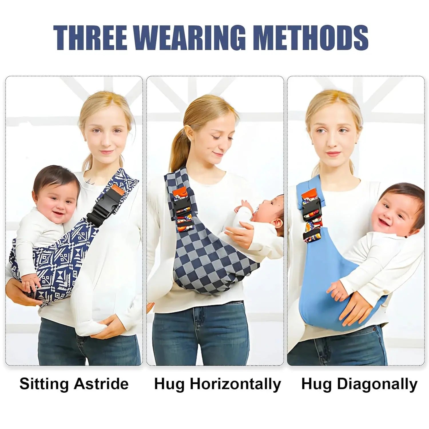 Toddler Sling Carrier with Non-Slip Hip Seat Baby Carrier Side Big Kid Holder Chest Carrying Baby Wrap for 6-48 Months Infants & Baby Bumpers