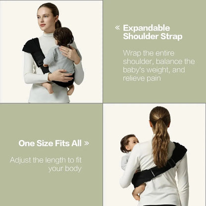 Toddler Sling Carrier with Non-Slip Hip Seat Baby Carrier Side Big Kid Holder Chest Carrying Baby Wrap for 6-48 Months Infants & Baby Bumpers
